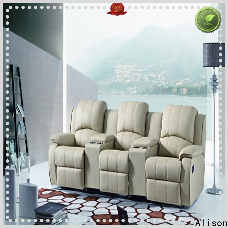 Alison best home theater recliners with console for business