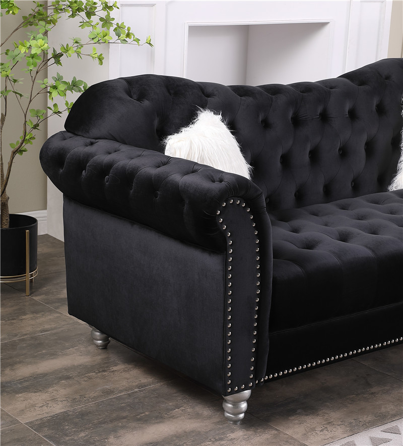 Classic Tufted  Tufted Victorian Sofa - fabric sofas